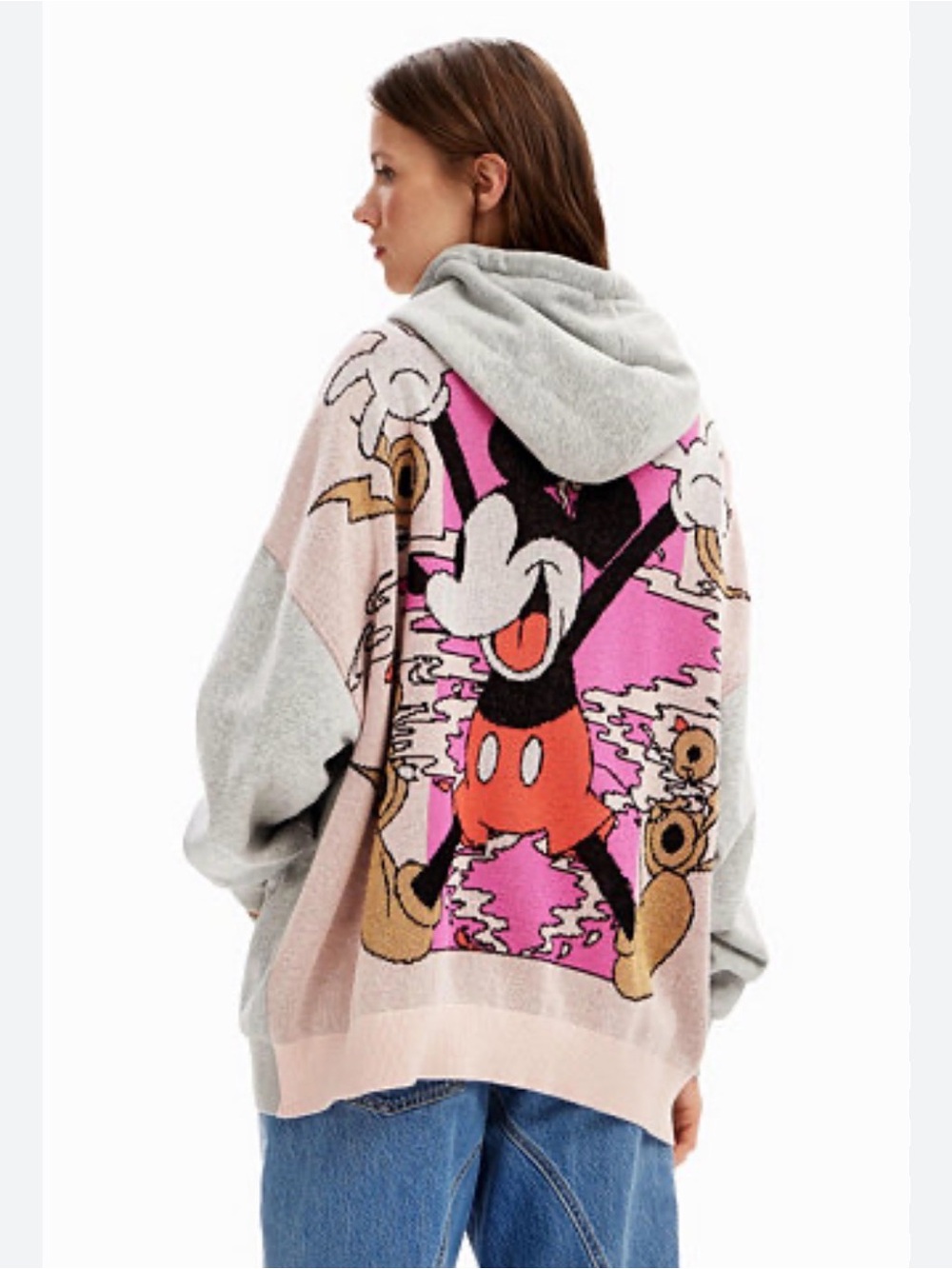 Desigual Mickie Mouse Disney Collab Sweatshort Zip Up M